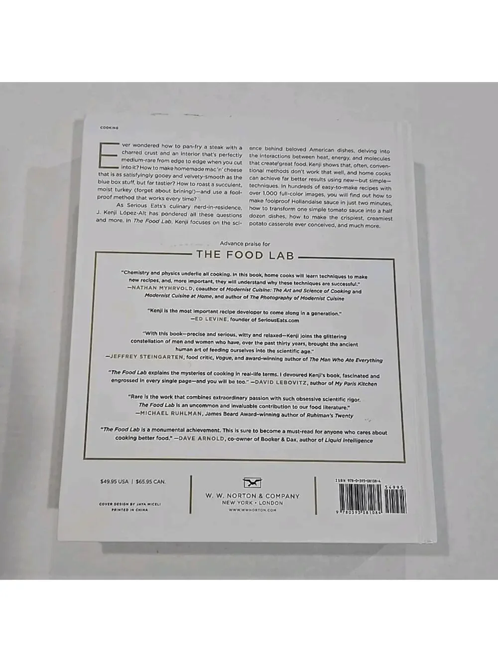 The Food Lab Cookbook J Kenji López-Alt Cooking Science